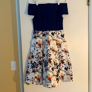 Vero moda floral print off shoulder dress